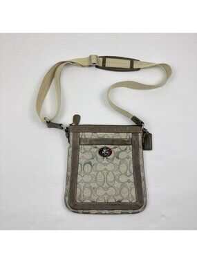 Coach Signature Crossbody Bag Swing Pack Gray 42664P